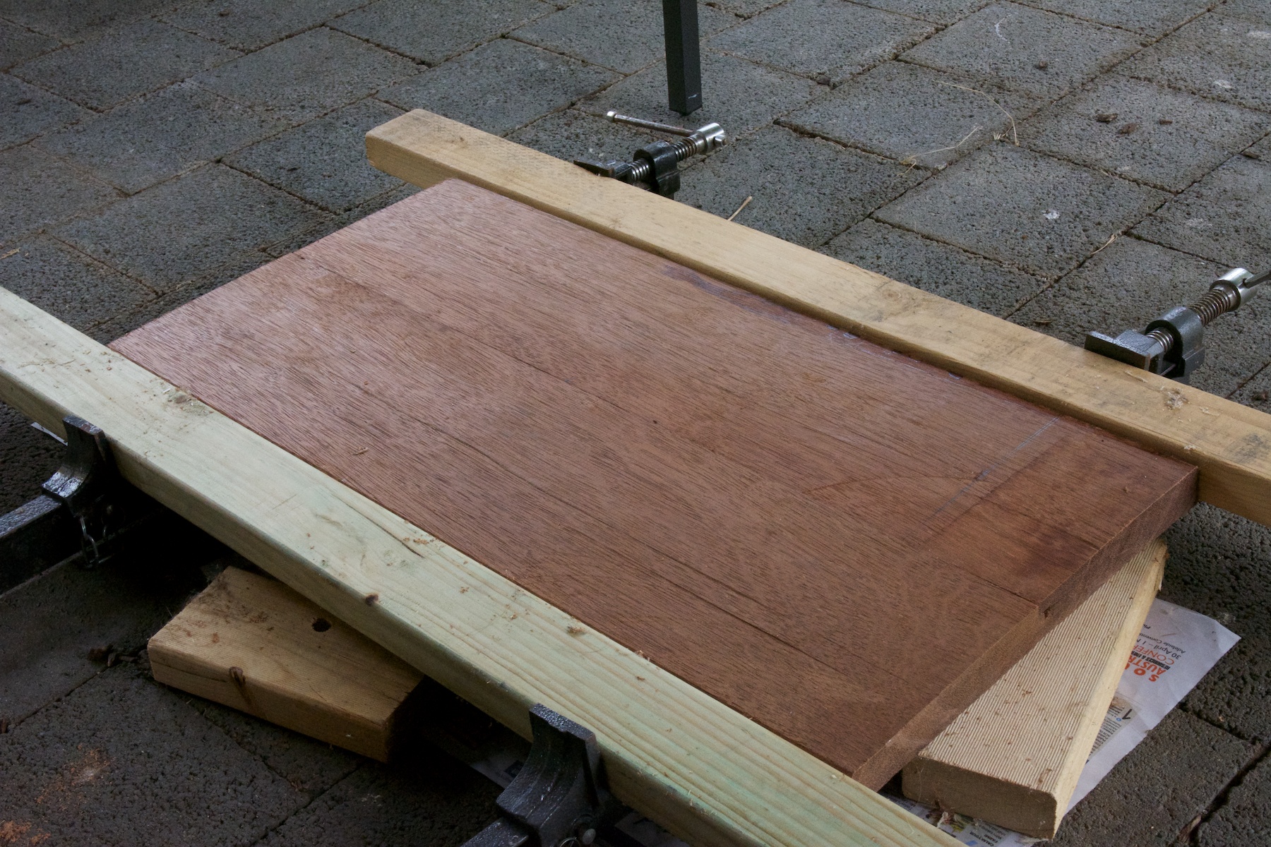 picture of the glued together control panel