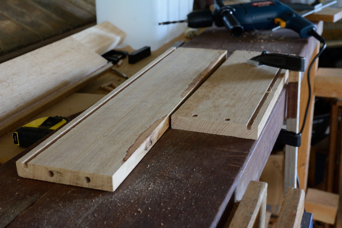 picture of drawer sides cut to size ond routed