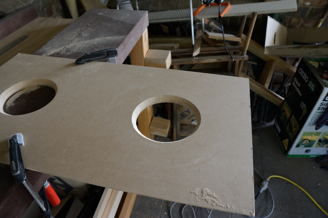 view of the speaker panel with bevelled edges