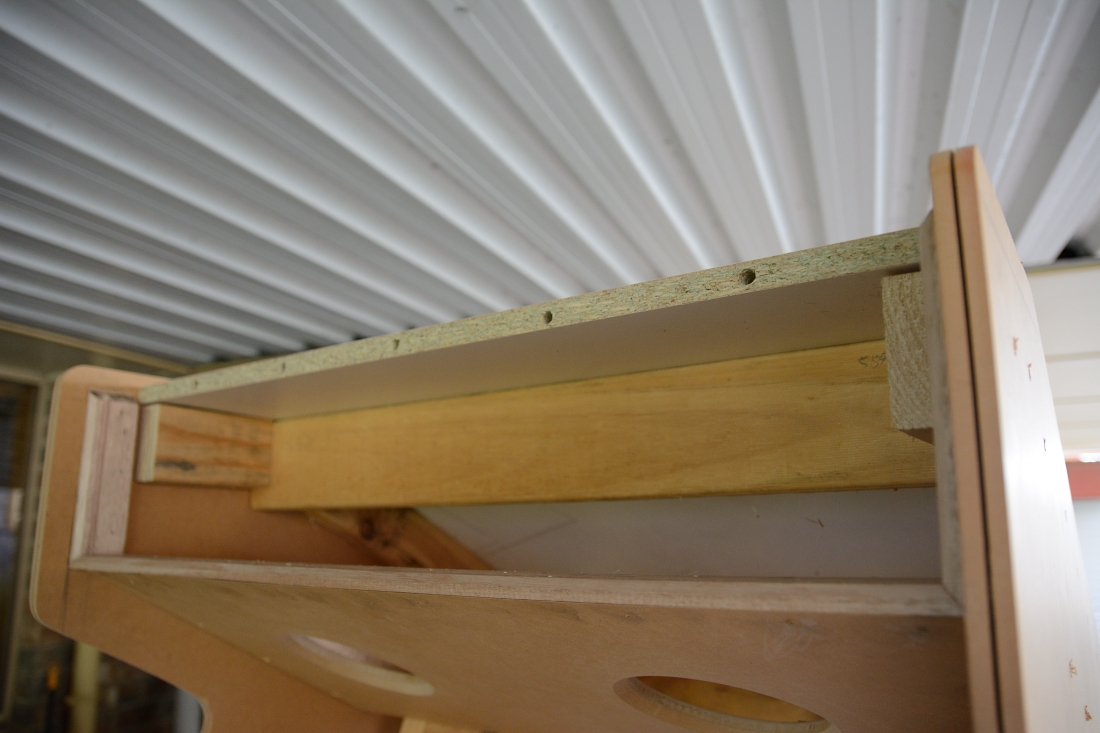 picture of top panel with drill holes
