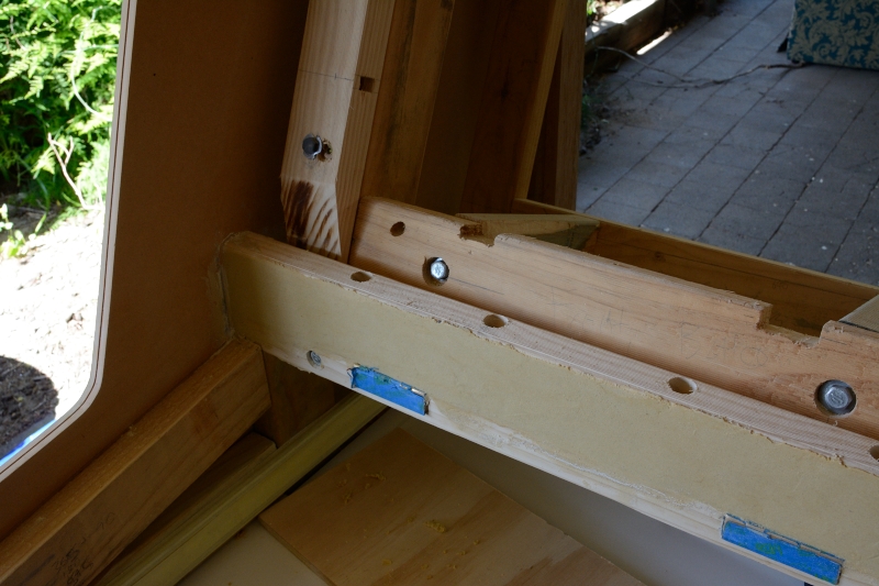close-up of wooden beam