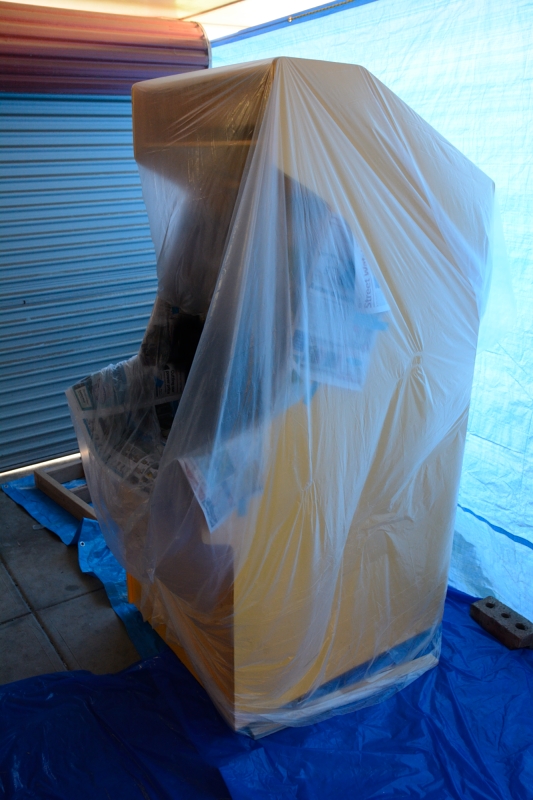 picture of covered cabinet