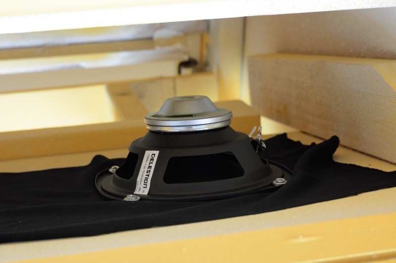 close-up of installed speaker