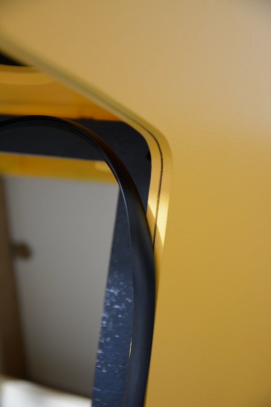 close up picture of t-moulding being inserted