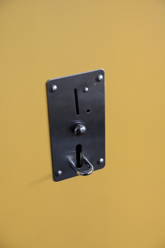 picture of installed coin mechanism from the front