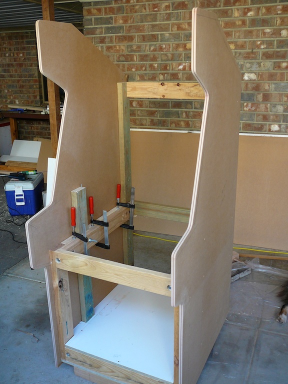 front view of cabinet with both sides attached