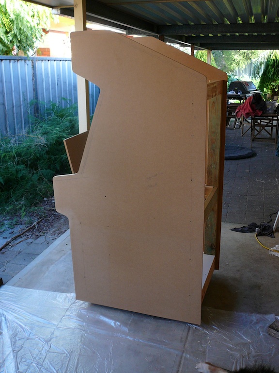side view of cabinet with both sides attached