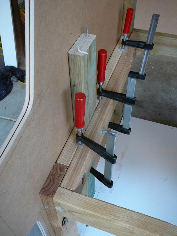 close up view of internal side frame